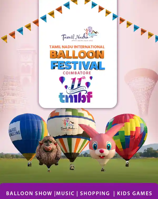 mibile image for 11th Tamil Nadu International Balloon Festival 2026 in Coimbatore