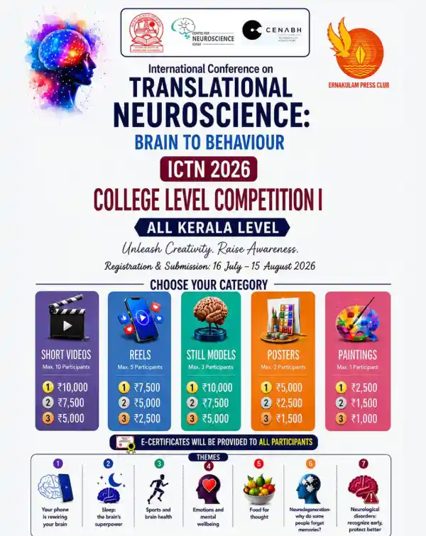 mibile image for International Conference on Translational Neuroscience: Brain to Behaviour (ICTN 2026) - College Level Competition
