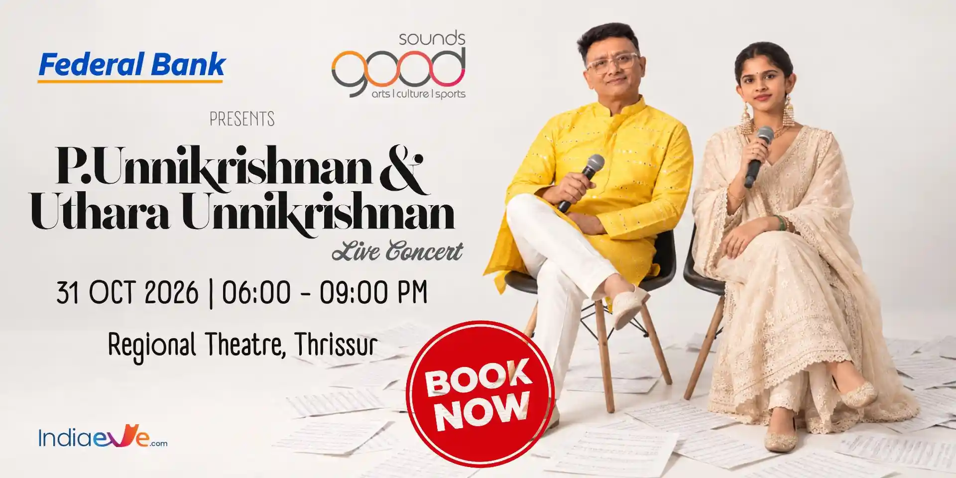 image for P Unnikrishnan and Uthara UnniKrishnan  Live Concert Thrissur