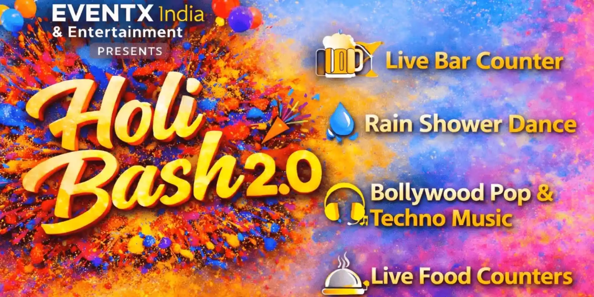 desktop image for Holi Bash 2.0