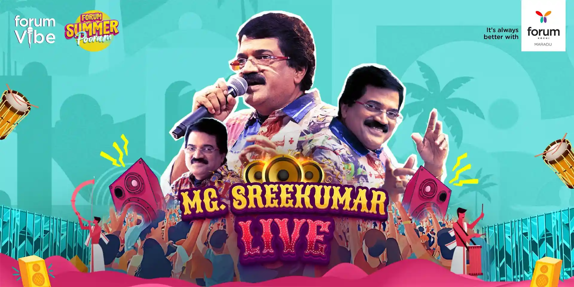 desktop image for M G Sreekumar Live concert at Forum Kochi