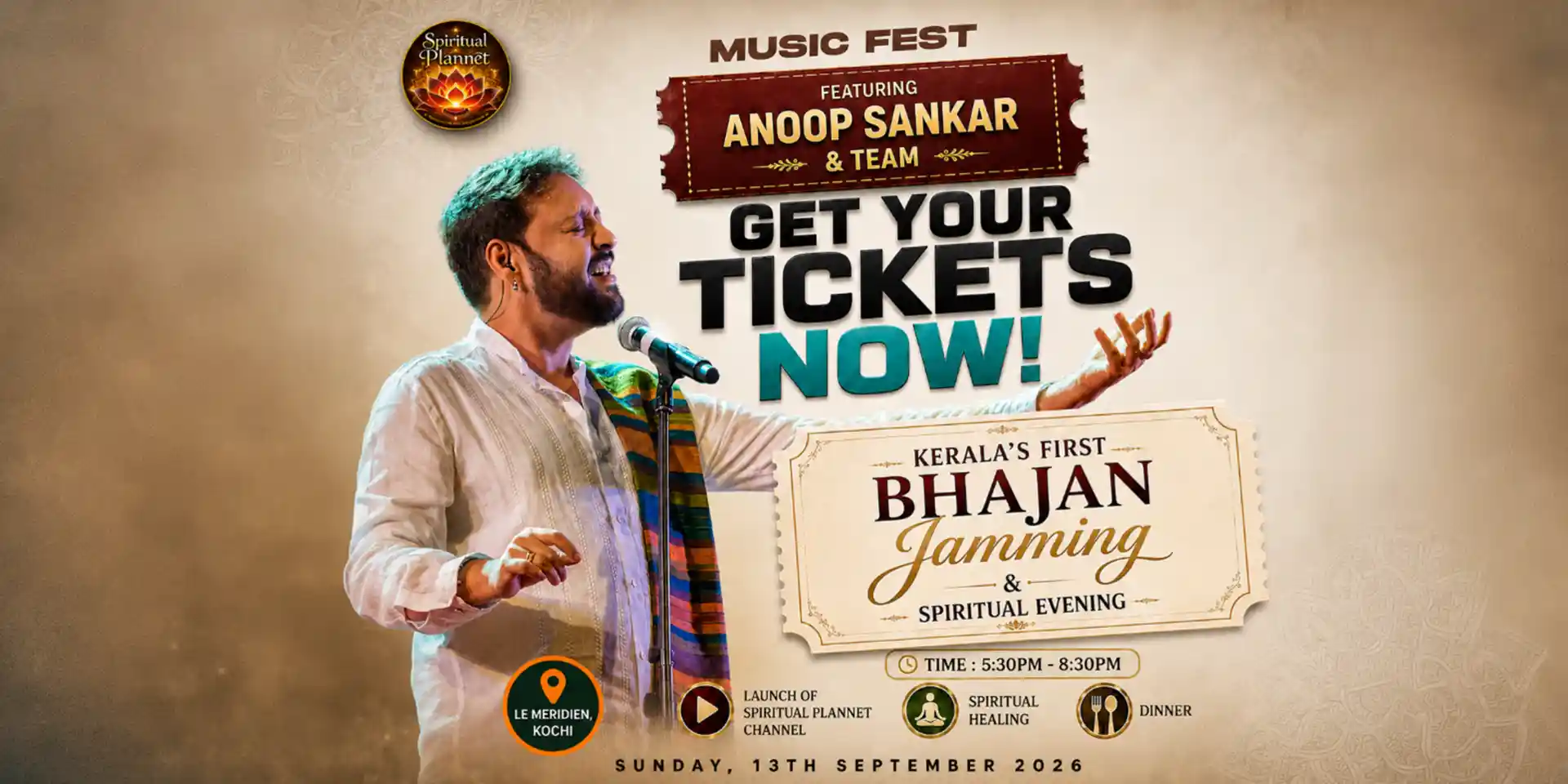 desktop image for Kerala's First Bhajan Jamming and Spiritual Evening with Anoop Sankar
